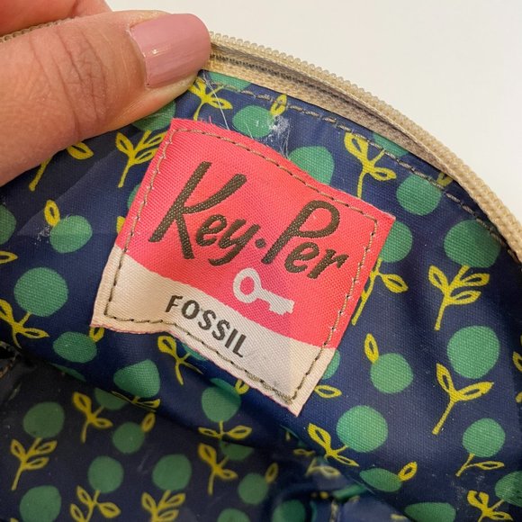 Fossil Coated Canvas Floral Pencil Case - Picture 7 of 8